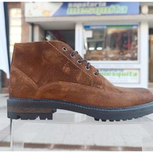 Bota de homem cityport camurça castanha