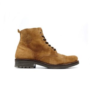 Bota de homem cityport com fecho em camurça camel (231)