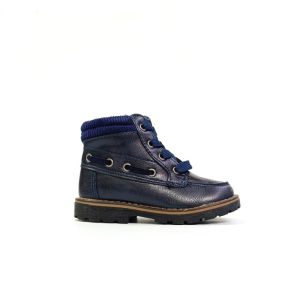 bota de criança com fecho e atacadores cor azul