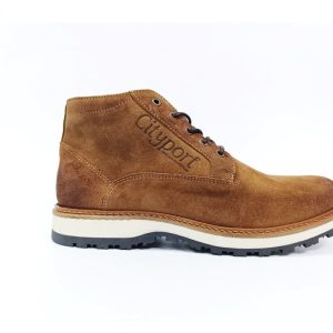 Bota de homem cityport em camurça camel (5093c)